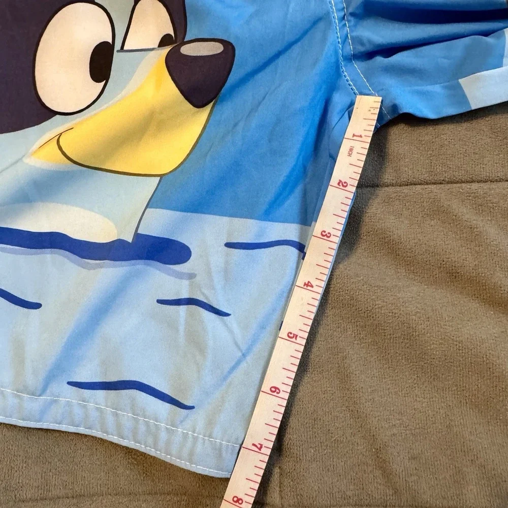 Bluey & Bingo Boys Swim Trunks Large‎ 10/12 UPF-50+ NWT